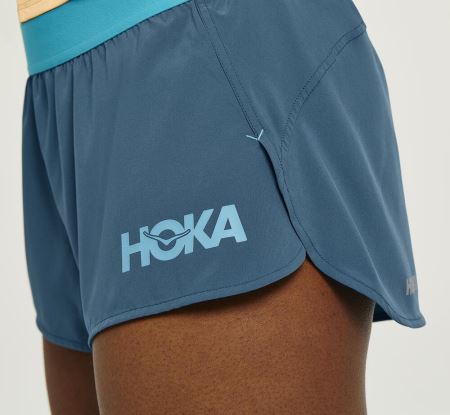 Hoka One One Performance Woven 2" Short - Pantaloni Scurti Dama Turcoaz | RO-Q1eh5OH